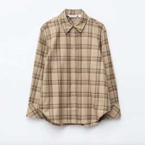 & Other Stories NWT Oversized Shirt Checkered in Beige